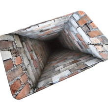 Sneldrogende absorberende deurmat Entree 3D visuele print-H