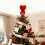 Toppers d'arbre de Noël de forme de coeur avec-coeurs sablés 5
