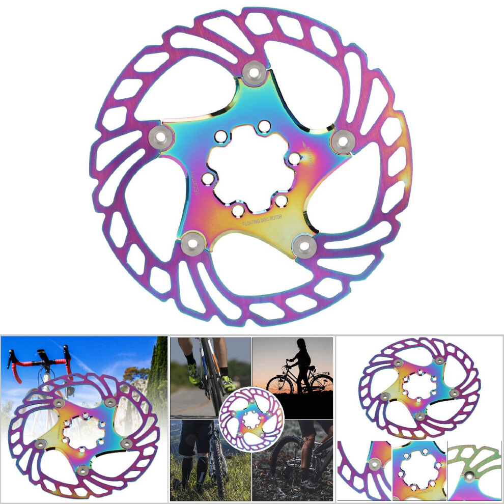 160Mm Aluminum Alloy Bicycle Disc Brake Rotor Plating Color Cycling Accessory 7671379845740