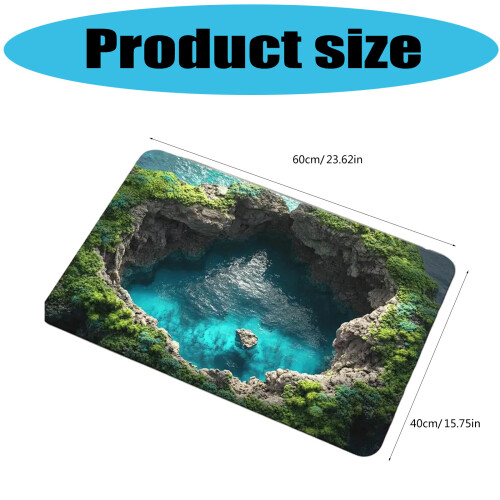 Sneldrogende absorberende deurmat Entree 3D visuele print-D 2