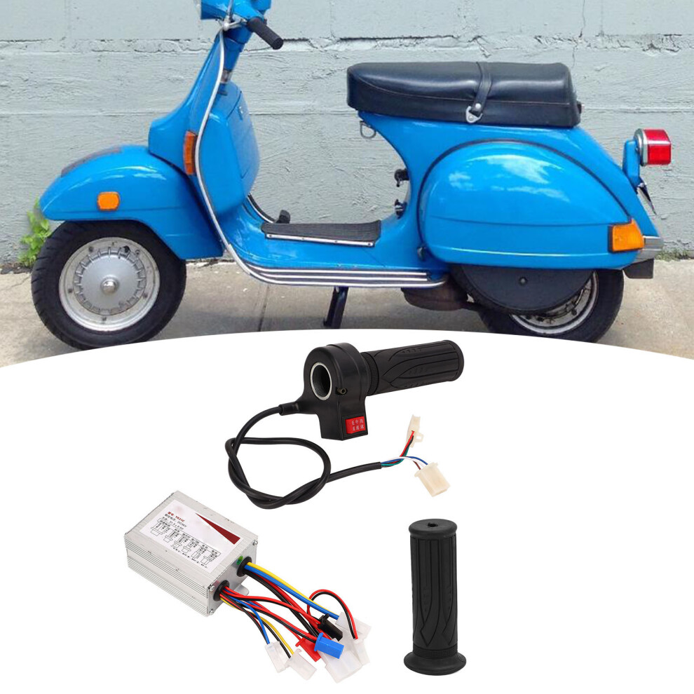 36V 500W Brushed Controller & 3 Speed Throttle Grip For E-Bike 4041374228306