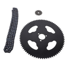 T8F Front & Rear Steel Sprocket Chain Kit 120 Links 74T 14T
