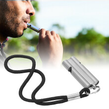 Reines Titan-Notfallpfeife für den Außenbereich, 40 mm, 11 g, sehr laut mit. Lanyard