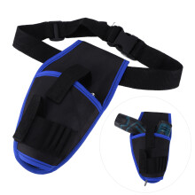 12V Elektrischer Bohrmaschinen-Gürtelholster aus Polyester, Gürtel 26x15cm, Blaue Kante
