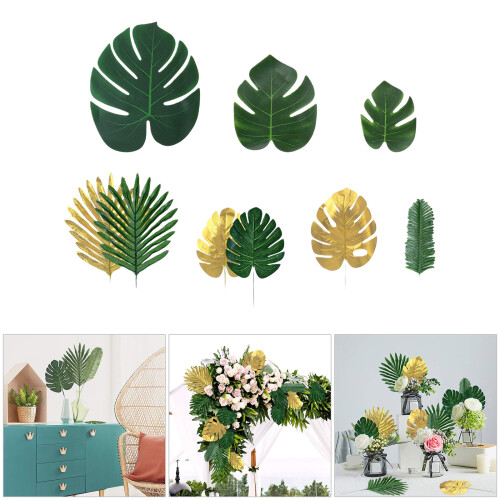 Low Maintenance Faux Exotic Palms Leaf-9 types 60 pieces 1