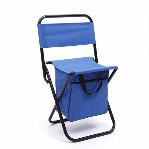 Blauer Klappstuhl mit Tasche - Tragbares Camping 1