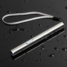 Yellow Stainless Steel Pen Light 60LM USB Rechargeable 130mm