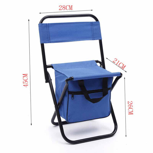 Blauer Klappstuhl mit Tasche - Tragbares Camping 2