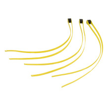 3 Pezzi Nastro Cavo in Nylon con Lampo a Molla e Anello di Estrazione, Giallo, Sport all'Aperto