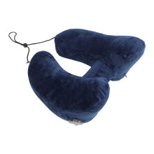 Ergonomisches aufblasbares Reiseschlafkissen mit Kapuze, 32x21cm
