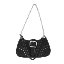 Shoulder Bag for Women, Ample Storage Canvas Crossbody Hobo Purse with Chain Decoration, Durable Material Lightweight Handbag, Suitable Most