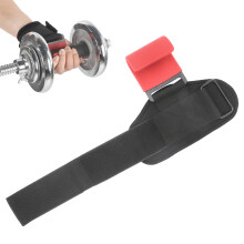 Gym Power Training Pull Up Hooks with Wrist Wraps Red Anti-Fatigue