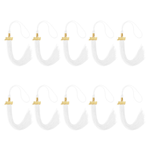 10Pcs 2026 Commemorative Graduation Tassels Artificial-White
