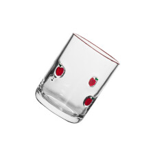 Leicht zu reinigender Saftbecher aus Glas mit glatter-AE
