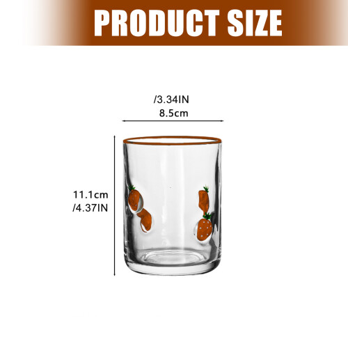 Practical Glass Juice Cup for Daily Drink Fruit Design-avocado 2