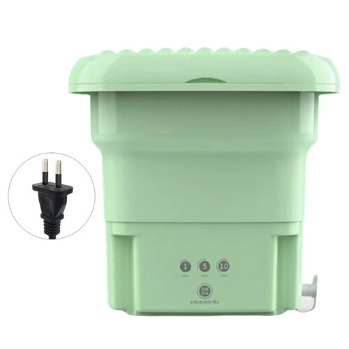 Washing Machine with Drain Basket Small Washer with-Green EU