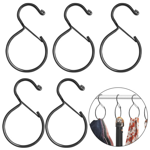 S Type Iron Hook Easy Mounting Spring Mechanism Nonslip Grip-20 1
