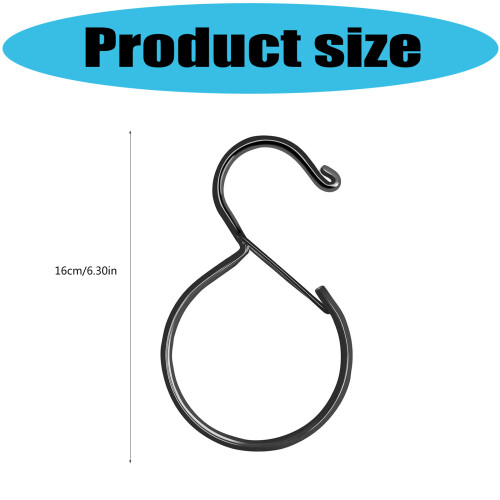 S Type Iron Hook Easy Mounting Spring Mechanism Nonslip Grip-20 2