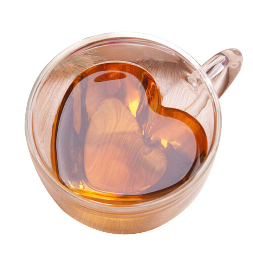 Double Walled Glass Cup with Handle For Coffee Teas And-180ml