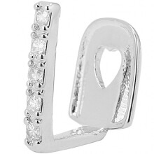 Silver Plated Hip Hop Teeth Gap Crystal Grills Punk Teeth Caps Cosplay Party Tooth Rapper Funny Jewelry Gift Ref: 1417
