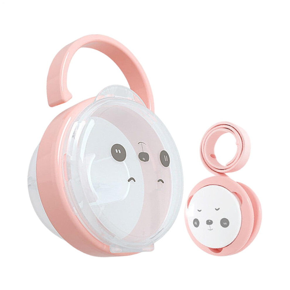 Panda Design Pacifier Holder With Box Set Lightweight For Toddler Girls Pink