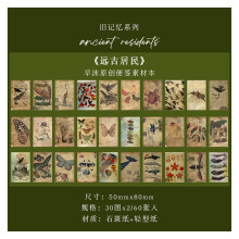 Sculpture Paper 60 Vintage Journaling Supplies Scrapbook Paper Kit DIY Craft (Color: F) (A)