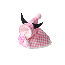 Lovely Parrots Cloak for Pet Finches Love Bird-pink grids S