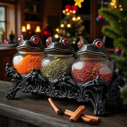Practical Frogs Decoration Glass Container Including Lid for 1