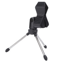 Compact Foldable Microphone Tripod with Adjustable Angle and Portable Design