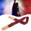 Adjustable Cotton and Linen Ukulele Strap with Leather End Button - Red 16