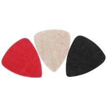 3Pcs Wool Felt Picks for Ukulele & Bass - Strong No Marks Crisp Notes