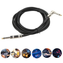 Guitar Cord 6.35mm Right Angle to Straight High-Quality Stage Amp Cable 10m