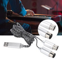 MIDI Transfer Cable USB TPE Sheath Compatible with Electronic Piano to PC