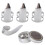 3Pcs Metal Finger Picks Set for Guitar, Index & Thumb, Includes Storage Box 2