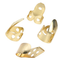 Guitar Metal Finger Picks 3Pack Gold Finish Index & Thumb Music Accessories