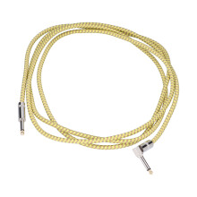 6,5 mm Audiokabel 5 m Gelb gestreift Gerade & Bogen Stecker Male zu Male für Instrumente