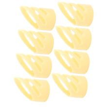 8Pcs ABS Finger Picks for Stringed Instruments, Beige, Sizes L 16mm & M 14mm