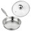 Professional 410 Stainless Steel Pan Ergonomic Handle-26CM 1