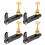 Fine Craft 4Pcs Black Violin Tuners Set for 3/4-4/4 Cello String Tool 10