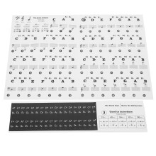 Electronic Organ Piano Key Tape Black Universal Clear Notation Stickers