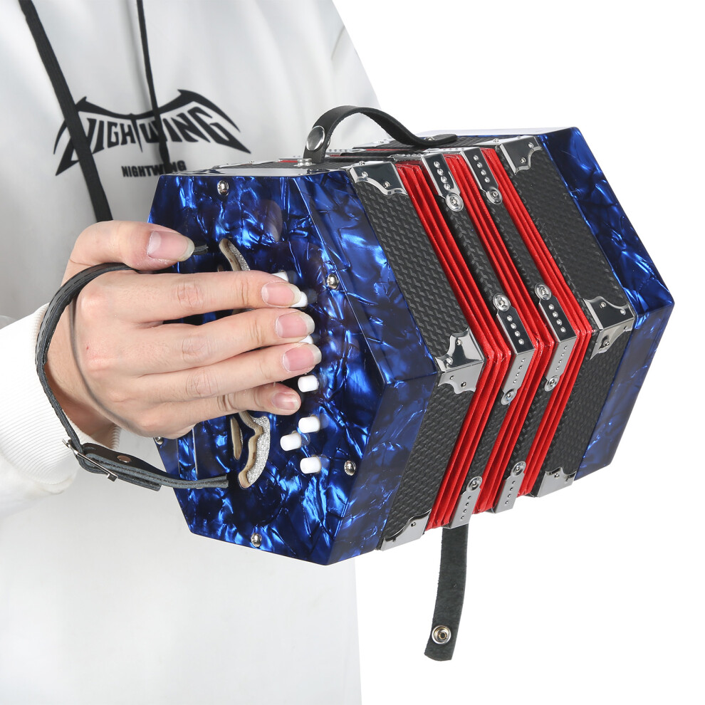 Beginner-Friendly Royal Concertina Accordion For Adults & Teens Blue