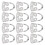 12Pcs Finger Picks Einstellbare Edelstahl Banjo 6