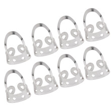 Guitar Finger Picks 8Pcs Adjustable Stainless Steel Hollow Silver Music Gear