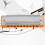 10-Hole Eb Blues Harmonica AM-20D, ABS Resin Comb, Orange 6