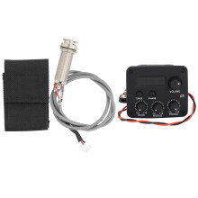 Band-EQ-Vorverstärker mit Piezo-Tonabnehmer und LCD-Display, Lautstärkeregler, Equalizer und Stimmgerät für Akustikgitarre und Ukulele, einfache