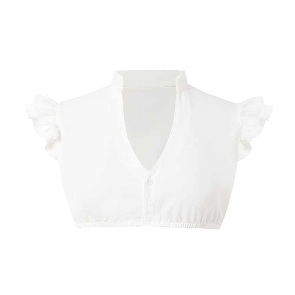 Women's Sexy Underwear Dress Short Sleeve Beer Dress Stage Performance Dress Tank Vest Tops Underwear Triangle (White, XXL)