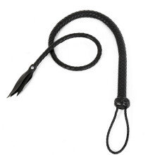 Whip SM Flogger Leather Braided Black Couples Spanking Whips Adult Flirting (100cm)