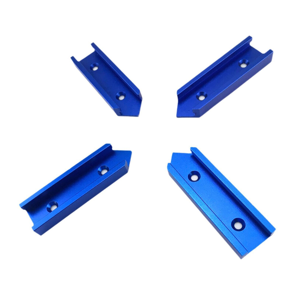 Jig Fixture Slot Connector Tslot Track Connector Kit, 4Piece, Strength Woodworking Clamps, Blue 9189345926389