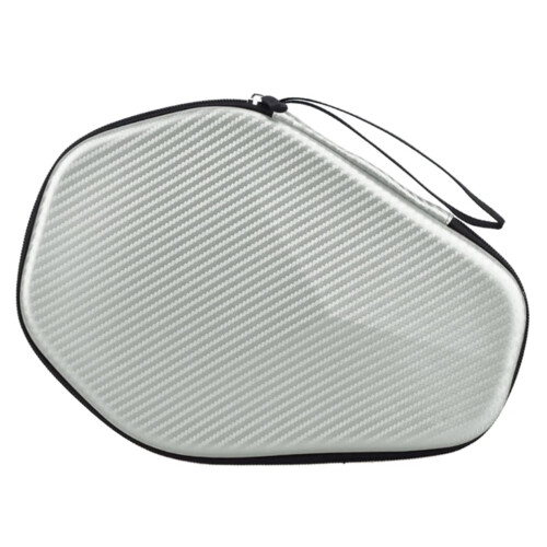 Portable Table Tennis Racket Bag Waterproof Paddle Storage Case Hard Shell Silver