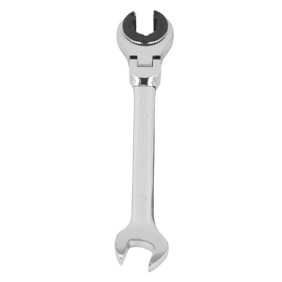 17Mm 8.5In Ratcheting Open End Wrench Cr V Steel Angle Adjustable Dual Use 5091378330597